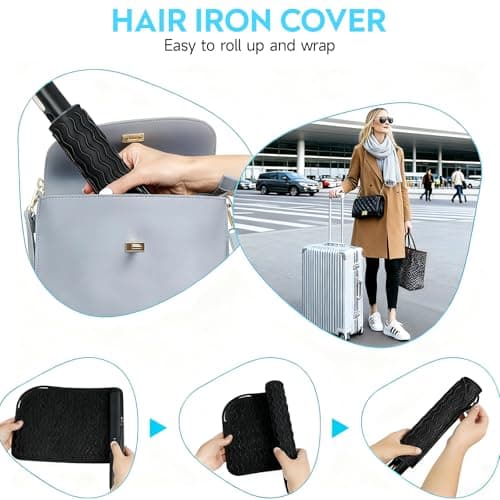 DOETYD Silicone Heat Resistant Mat for Hair Straighteners, Curling Irons, Flat Iron, Curling Tongs, Purple Non Slip Travel Mat Pad for Hot Hair Styling Tools, 23 cm x 17 cm — view 6