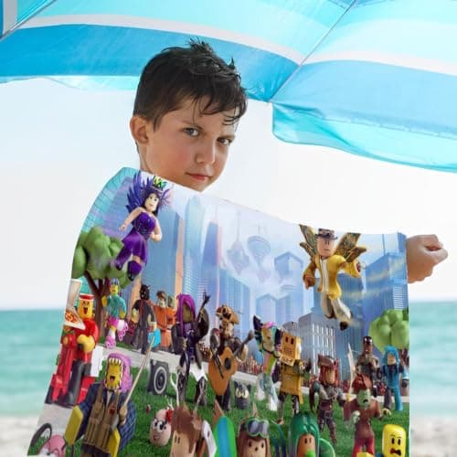 Driflo Roblx Bath Towel, Roblx Beach Towels, 29.5 * 59in Bath Towel, Super Soft and Durable for Bathroom, Gifts for Fans, Suitable for Sunbathing on the Beach — view 6