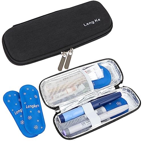 SUNMON Insulin Cooler Travel Case with 2 Ice Packs