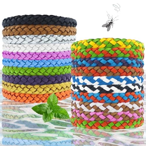 Mosquito Repellent Bracelet[20 pcs],Leather Insect Repellent Bracelet