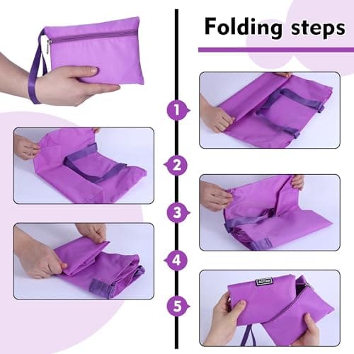 AOTIAN Reusable Grocery Bag, Foldable Shopping Tote Bag with Zipper Closure — view 4