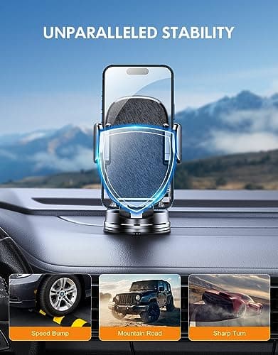 Mohard Car Phone Holder, [Never Fall] Ultra Sturdy Phone Holder for Cars — view 3
