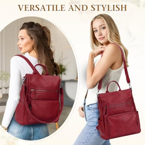 RAVUO Women Backpack,Fashion Faux Leather Anti-theft Ladies Rucksack Bag — view 5