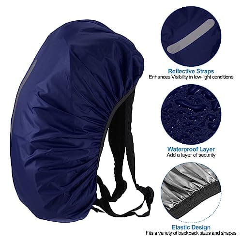PATIKIL Waterproof Backpack Rain Cover 15-25L XS Dark Blue — view 3
