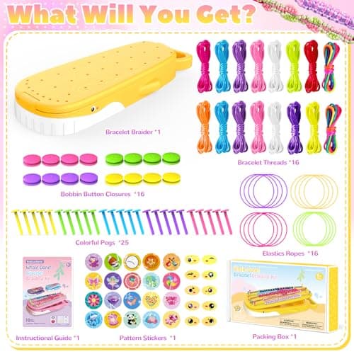 Euclidean Cube Friendship Bracelet Making Kit for Girls 6-12 Art and Crafts — view 4
