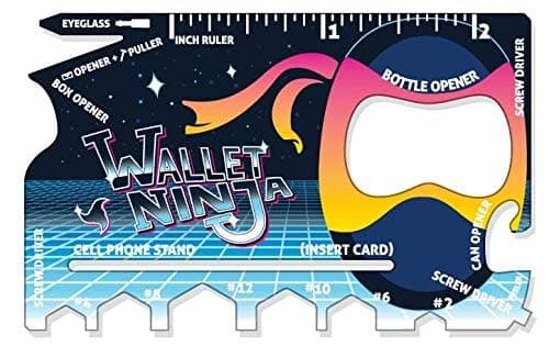 Wallet Ninja Limited Edition: RETRO - 18 in 1 Credit Card Sized Multitool (TSA Airplane Approved) — view 2