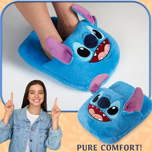 Disney Stitch Foot Warmer Women Teens UK 2-13.5, Non Electric Fleece Foot Muff, Heated Slipper, Non Slip, Arthritis Renauds Muscle Pain (Blue Stitch) — view 5