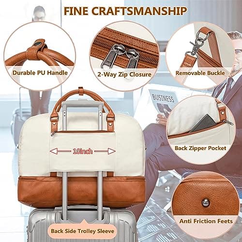 4PCS Weekender Bags for Women Large Overnight Weekend Travel Duffel Bags — view 5