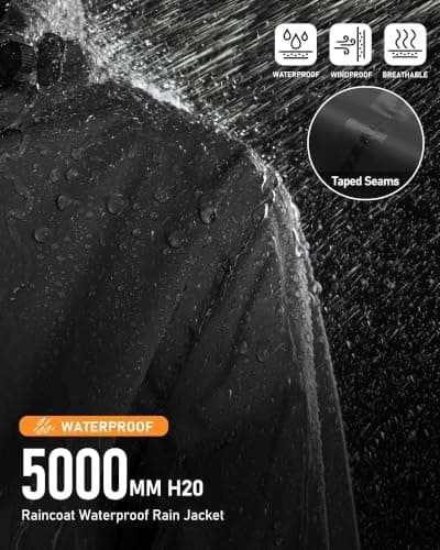 Outdoor Ventures Women's Raincoat Waterproof Rain Jacket Foldaway Hood — view 5