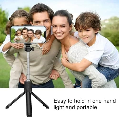 XIHAMA Selfie Stick Tripod,3 in 1 Extendable Selfie Stick with Wireless Remote,Portable Phone Tripod Compatible with iPhone 16 15 14/Galaxy/Huawei/LG(White) — view 3