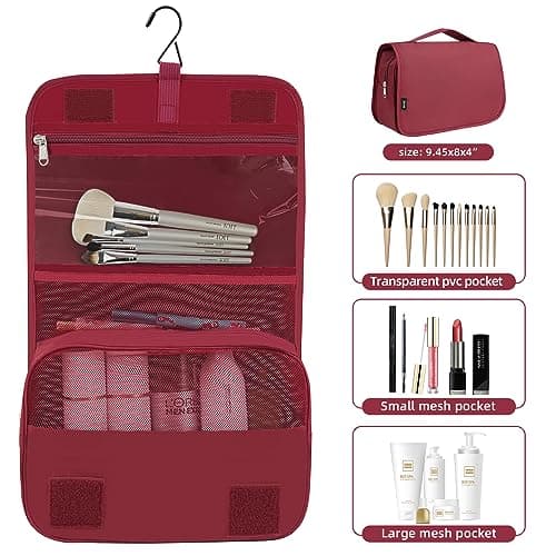 BAGAIL 10 Set Packing Cubes Various Sizes Packing Organizer for Travel Accessories Luggage Carry On Suitcase - Burgundy — view 3