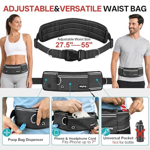 Hands Free Double Dog Lead for 2 Dogs 108kg Heavy Duty Leash with Bum Bag — view 6