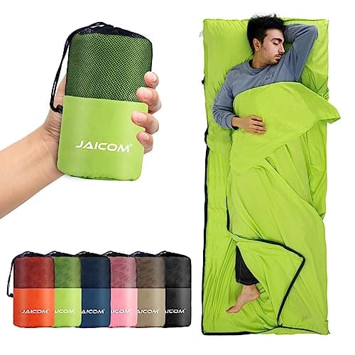 JAICOM Sleeping Bag Liner, Ultralight Travel Sheets, Soft & Portable