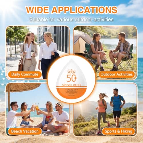Avvchuy 20 Pack Mini Travel Size Sun Cream SPF 50+, Small Sunscreen for Face and Body, Waterproof & Non-Greasy Suncream for Daily Use, Outdoor (8g) — view 6