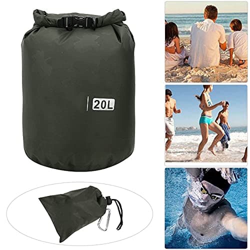 SUNFECILI 5L/20L/50L Waterproof Dry Bag PVC Storage Bag Dry Sacks Waterproof Bags Roll Top Floating Storage Bags for Kayaking Suitable for Camping, Hiking, Beach, Boating, and More (20L) — view 3