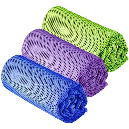 YQXCC 3 Pcs Cooling Towels, 120x30 cm, Ice Cool Microfibre Towel for Neck