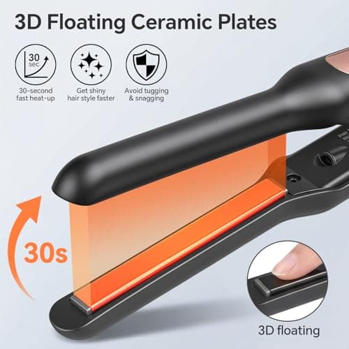 JAETON Mini Travel Hair Straightener, Small Flat Iron 2 Temp 180°C/210°C — view 3