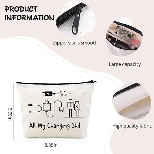 Cable Organiser Bag, Travel Tech Pouch, All-in-One Electronics Accessories Carry Case, Waterproof Portable Charging Cable Storage for Power Banks, Phones, Gadgets – Holiday Essentials for Men Women — view 3