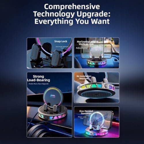 Evenoonest Automatic Wireless Charging Car Phone Holder(Black) — view 5
