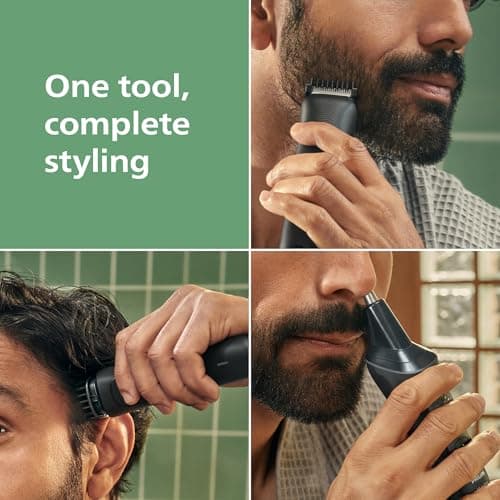 Philips Multigroom 3000 Series All-in-One 7-Piece Trimmer - Shaver and Clipper for Beard and Hair, Self-Sharpening Skin-Friendly Blades, 10 Length Settings, Model MG3930/15 — view 2