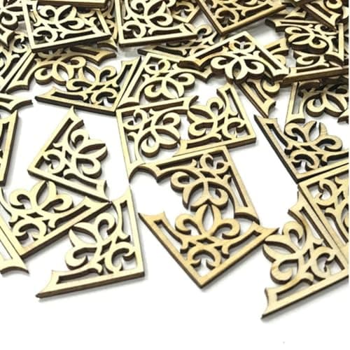 50pcs Wooden Corner Embellishment for Scrapbook Albums — view 4