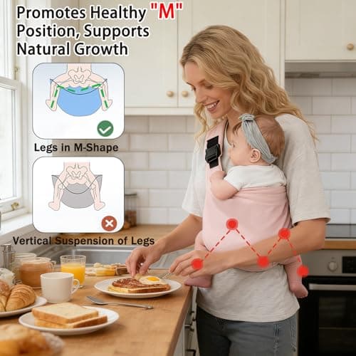 Baby Sling Carrier | Adjustable Front & Back, Adjustable Sling Easy Toddler Carrier Comfortable — view 2