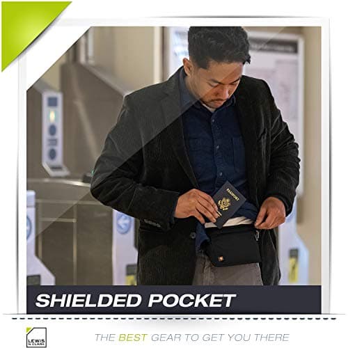 Lewis N. Clark RFID Blocking Money Belt Travel Pouch Waist Stash + Credit Card, Id, Passport Holder for Women & Men, Rust, One Size, RFID Money Belt Travel Pouch Waist Stash + Credit Card, Id, — view 6