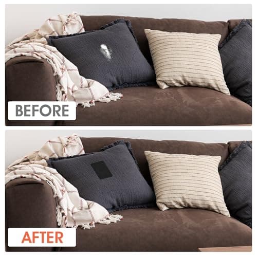 2 Pcs Canvas Self-Adhesive Fabric Repair Patch 28x20cm - Waterproof for Upholstery, Sofas, Tents, Furniture, Tote Bags, Car Seats, Cloth (Black) — view 4