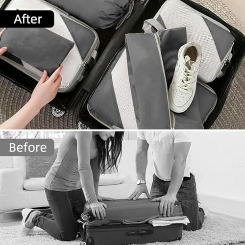 SYEXDZON Compression Packing Cubes, 8pcs Travel Organisers — view 4