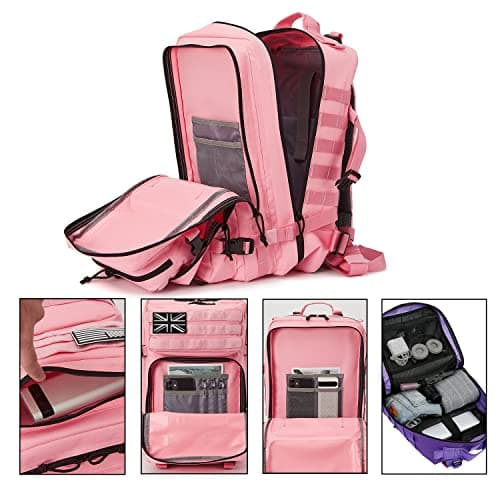 QT&QY 45L Military Tactical Backpacks for Women GYM Fitness Molle Army Assault Pack 3 Day Bug Out Bag Hiking Trekking Rucksack — view 5
