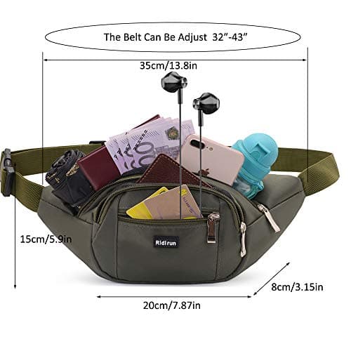 Waterproof bumbags and Fanny Packs for Women Men Hiking Running Travel Dog wolking Waist Bag for Women Men Ladies Boys Waterproof for Outdoor Sport — view 3