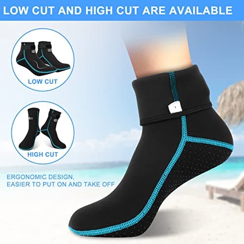 Gimilife Swimming Socks for Men Women, 3MM Neoprene Socks Wetsuit Diving Socks Thermal Water Socks Swim Socks for Beach Activities Scuba Swim Diving Snorkel Surfing — view 5