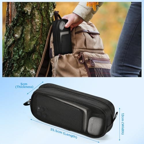 Bidponds Electronics Organizer Travel Case,Zipper Mesh Tech Pouch Accessories Carry Storage for Mouse,Cord,Cables,USB Flash Drive,Hard Drive,Essentials — view 2