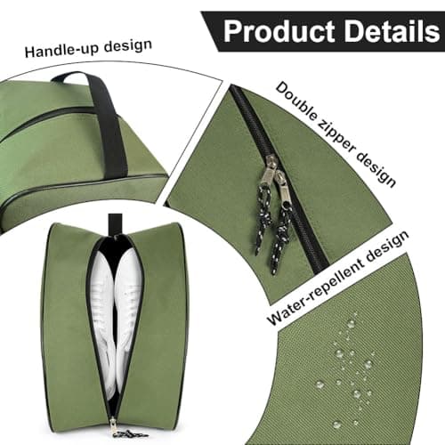 AOOWU Shoe Bag for Men & Women, Waterproof Golf Shoe Bag, Portable Boot Bag, Sports Boot/Shoe/Travel Bag, Welly Hunting Fishing Boot Bag, Walking Boot Bag for Football Cricket Rugby Golf Toiletry Gym — view 3