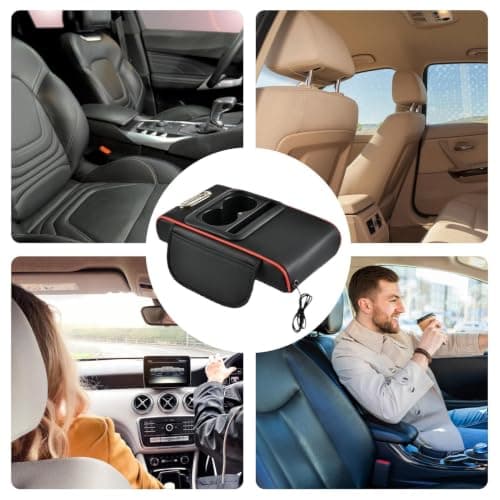 Universal Car Armrest Box Booster Pad, Car Storage Bag, Interior Center — view 6