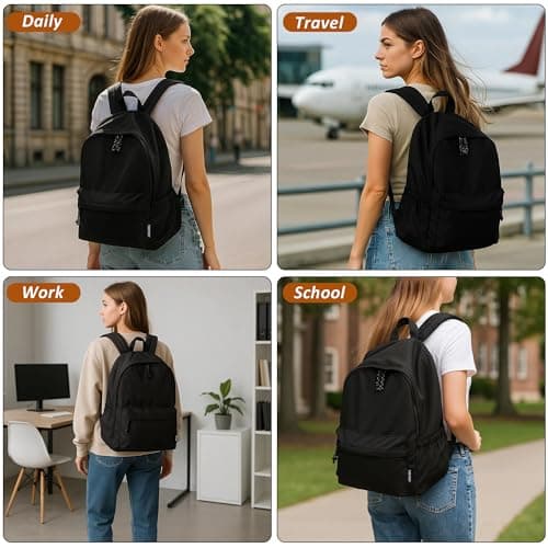 TANTOMI School Backpack Womens, Causal School Bags Teenagers Girls Boys Lightweight College 14 Inch Laptop Bag for Women Rucksack Unisex Backpack for School Travel Casual Daypack Business — view 2