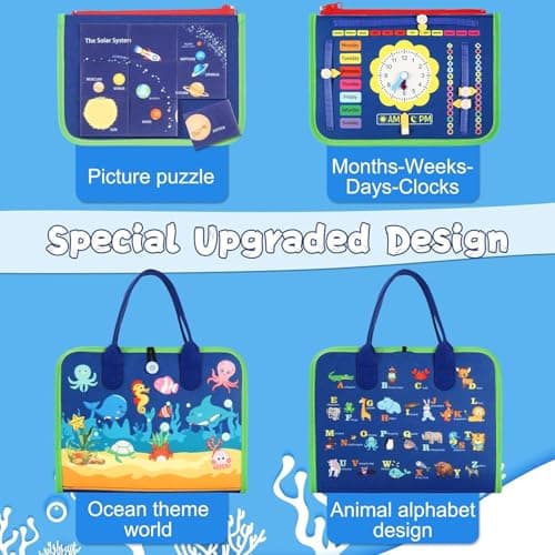Busy Board for Toddlers, Montessori Learning Sensory Toys Activity Board — view 3