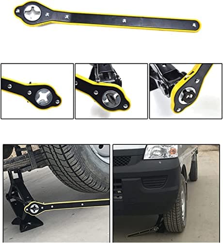 Universal Automotive 360° Swivel Labor-Saving Jack Ratchet Wrench, Scissor Jack Lift Speed Handle Tool Jack Lug Handle Tool Tire Wheel Jack Wrench for Travel/Truck/SUV (1-A-PCS) — view 2