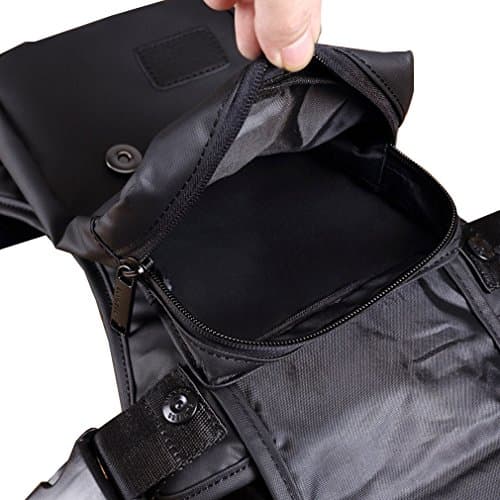 Oxford Outdoor Drop Leg Bag for Men Women Motorcycle Bike Multi-Purpose Thigh Waist Fanny Pack Mens Travel Riding Cycling Fishing Hunting Hiking Tactical Camping Black — view 4