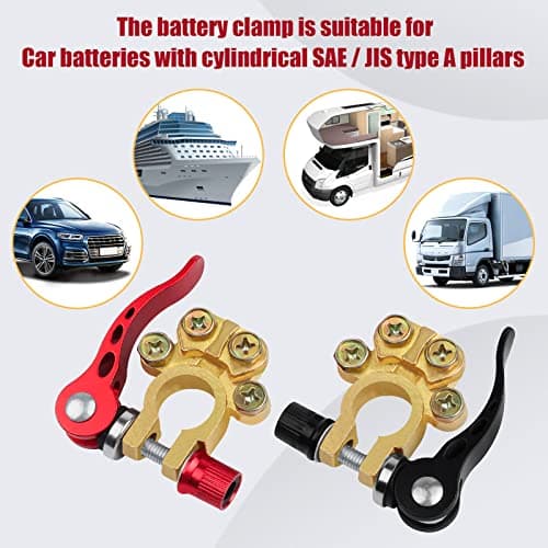 JatilEr 2 Pcs Quick Release Battery Terminal Connectors, 4 Way 12V/24V/60V — view 6