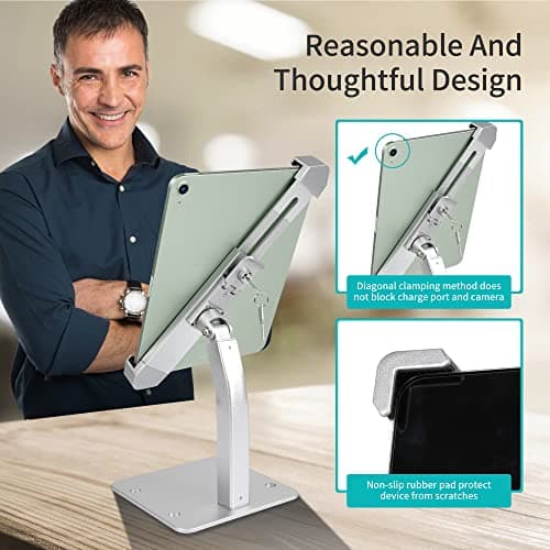 Oilcan Anti Theft Tablet Stand, Desk iPad Security Holder with Lock — view 5