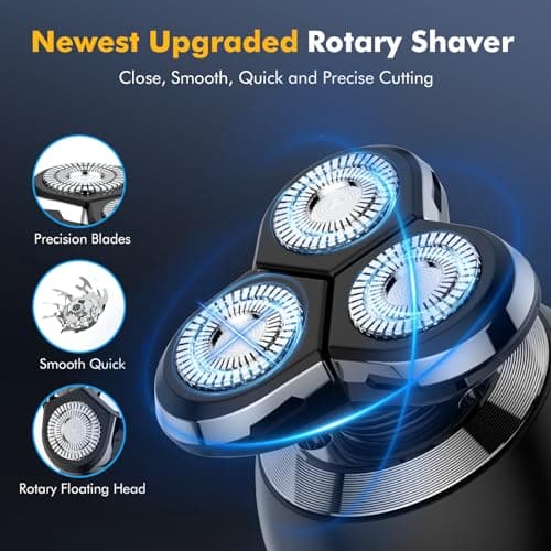 ETENTOUS Electric Razor for Men, 2025 Upgrade Electric Shavers, Cordless Rechargeable 3D Shaver for Men, Wet/Dry Mens Shaver, Waterproof Electric Razor Grooming Kit — view 2