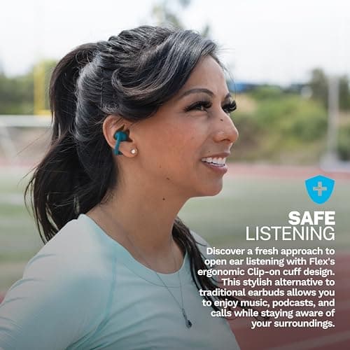 JLab Flex Open Ear Earbuds - Bluetooth Multipoint, Teal — view 3