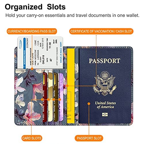 FINTIE Passport Holder Slim Travel Wallet RFID Blocking Card Case — view 4