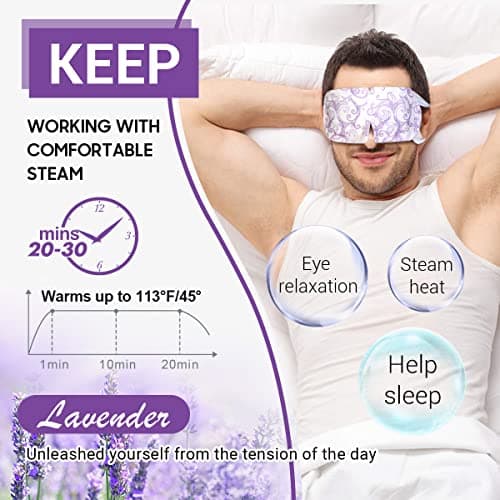 BeMyLady Self Heating Steam Eye Mask, Heated Sleep Mask for Sleep & Travel — view 6