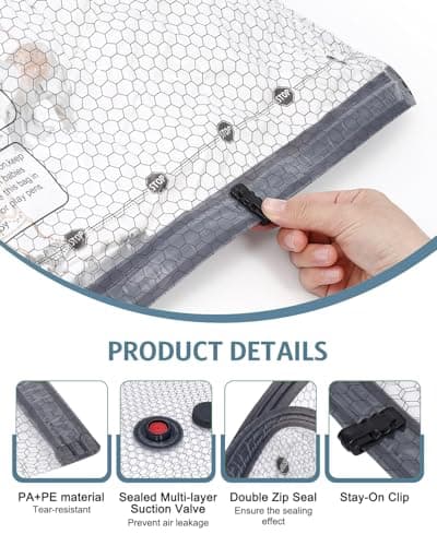 Ankilo Vacuum Storage Bags with Pump, 10 Pack(4 Large + 3 Medium + 3 Small) — view 4
