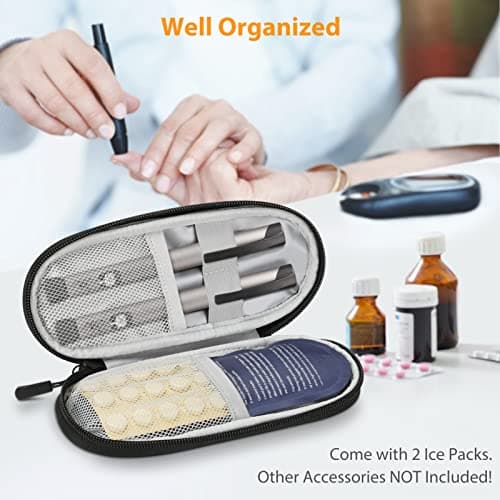 MEDMAX Insulin Cooler Travel Case with 2 Ice Packs, Portable Organiser Bag — view 3