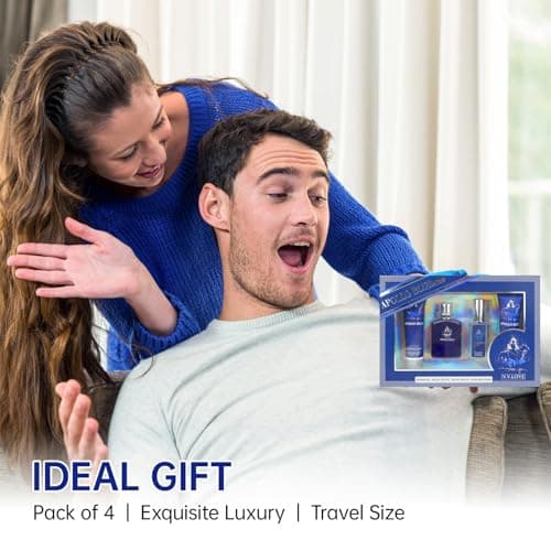Men’s Luxury Skincare & Perfume Gift Set, Includes Mens Aftershave Balm, Perfume, Showel Gel, Fresh Melon & Sage Notes, Men’s Travel Face Care & Fragrance Kit, Gifts for Men — view 2