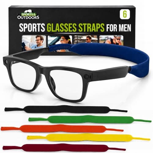 SOL 6pk Sports Glasses Straps For Men - Neoprene Glasses Lanyard for Men