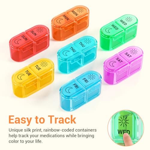 Windtrace Pill Boxes 7 Day 2 Times a Day, Large Weekly Pill Organiser — view 5